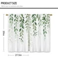 thumbnail image 2 of Sage Green Eucalyptus Kitchen Curtains Mint Olive Green Botanical Leaves Small Short Cafe Window Curtains Watercolor Flower Bathroom Drapes Treatment Tier Curtains 2 Panels (27.5x39 Inch), 2 of 6