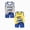 e4-0605-BUYE, variant on Back to School Outfits for Boys Toddler Baby boy Clothes Summer Short Sleeve Vest Cotton Tops Pants 2PCS