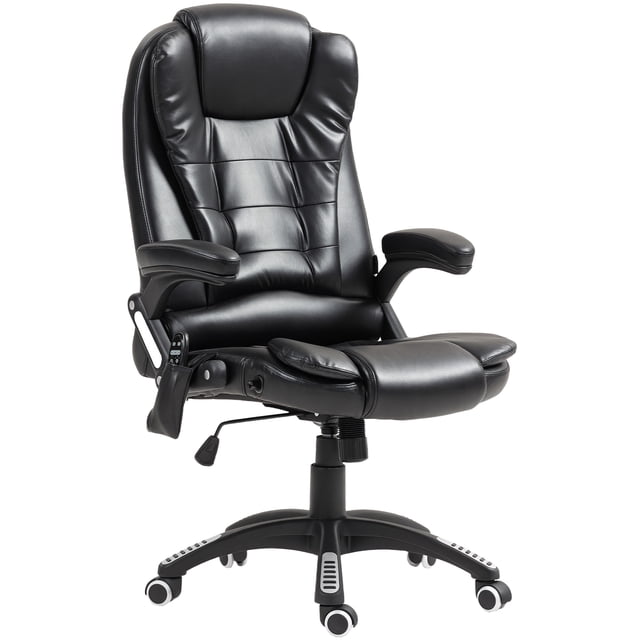CoSoTower Chaise de Bureau Inclinable de Massage, Chaise de Bureau Exécutive avec Dossier Haut, Roues Pivotantes, Noir