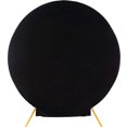 thumbnail image 6 of Efavormart 7.5ft Metallic Black Soft Velvet Round Backdrop Stand Cover, Fitted Wedding Arch Cover - 2-Sided, 6 of 6