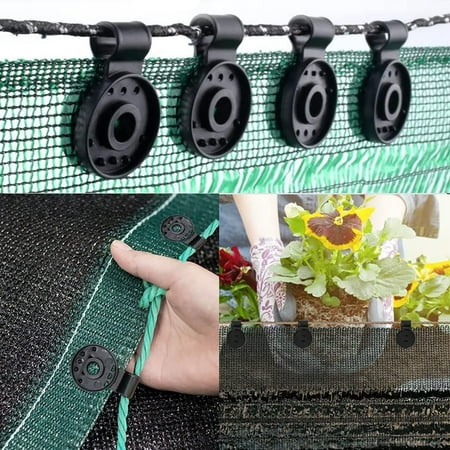 

HAOWANGSSI Fixing Clip 50 Pcs Shade Cloth Heavy Duty Lock Grip Shade Cloth Plastic Clips Greenhouse Shade Cloth Fix Clamp Tent Clips Accessory for Garden Netting Sun Shade Net Black