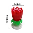 thumbnail image 5 of gluttony Lotus Flower Musical Birthday Candle Rotating Spin Magic Cake Topper Party, 5 of 5