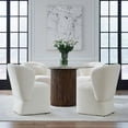 thumbnail image 2 of Liberty Furniture Accent Dining Chair with Castors - Rounded Arm - Ivory, 2 of 11