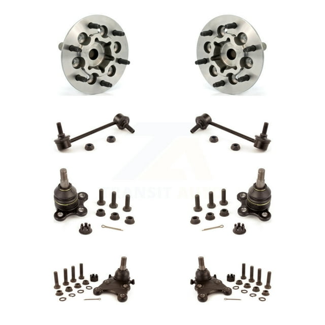 Transit Auto Front Hub Bearing Upper Lower Ball Joint Sway Bar Stabilizer Link Kit (8Pc) for Car Chevrolet Colorado GMC Canyon with Z71 Off Road Package RWD with Torsion front springs - K7T-110758