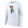 thumbnail image 2 of Men's White Boston Celtics Alternate Logo Long Sleeve T-Shirt, 2 of 3