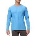 thumbnail image 1 of Rash Guard Ewedoos, manga larga, UPF 50+, color azul de secado rápido, 1 of 5