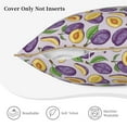 thumbnail image 5 of Fotbe Plum Pattern Velvet Decorative Throw Pillow Covers with Elegant Piping, Soft Plush Cushion Cover for Sofa, Bed, Car, Office-18"x18", 5 of 8