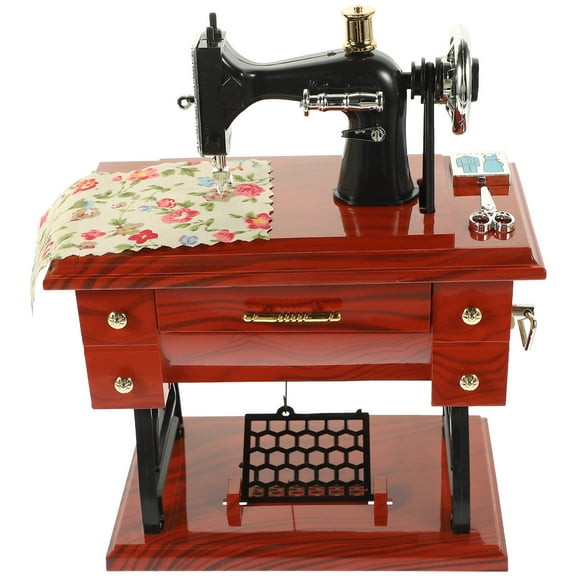 Vintage Sewing Music Box Musical Toy Sewing Machine Music Sartorius Model Play Creative Gift