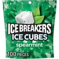 thumbnail image 2 of (4 pack) ICE BREAKERS, ICE CUBES Spearmint Sugar Free Chewing Gum, Made with Xylitol, 8.11 oz, Pouch (100 Pieces), 2 of 7