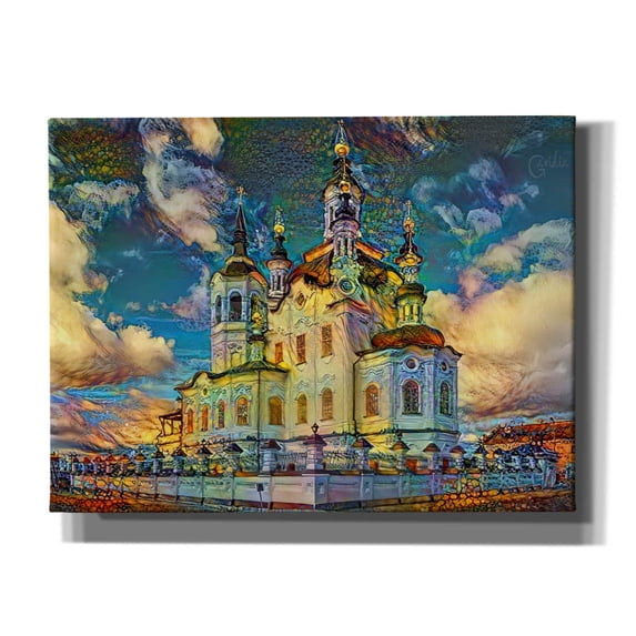 Epic Graffiti 'Tyumen Russia Church of Zechariah and Elizabeth in Tobolsk' by Pedro Gavidia, Canvas Wall Art, 16"x12"