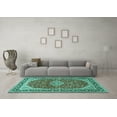 thumbnail image 3 of Ahgly Company Indoor Rectangle Medallion Turquoise Blue Traditional Area Rugs, 8' x 12', 3 of 4