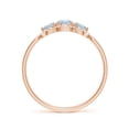 thumbnail image 2 of Angara Natural 0.2 Ct. Aquamarine with Diamond Classic Ring in 14K Rose Gold for Women (Ring Size: 3), 2 of 9