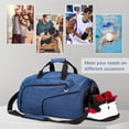 thumbnail image 2 of Eigraketly Bolsa de lona plegable impermeable de viaje bolsa de lona con compartimento para zapatos ligero equipaje de lona para hombres mujeres viajes Ropa Deportiva, Zapatos gris Eigraketly OD015374-02, 2 of 6