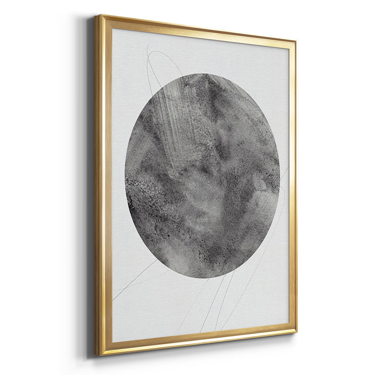 Graphite Moon II Premium Framed Print, in Gold, Black, or Silver - Ready to Hang