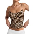 thumbnail image 1 of PINKMSTYLE Débardeurs Basiques pour Femmes à Encolure Dégagée Doublée Débardeurs Ajustables d'Été Sans Manches, 1 of 6