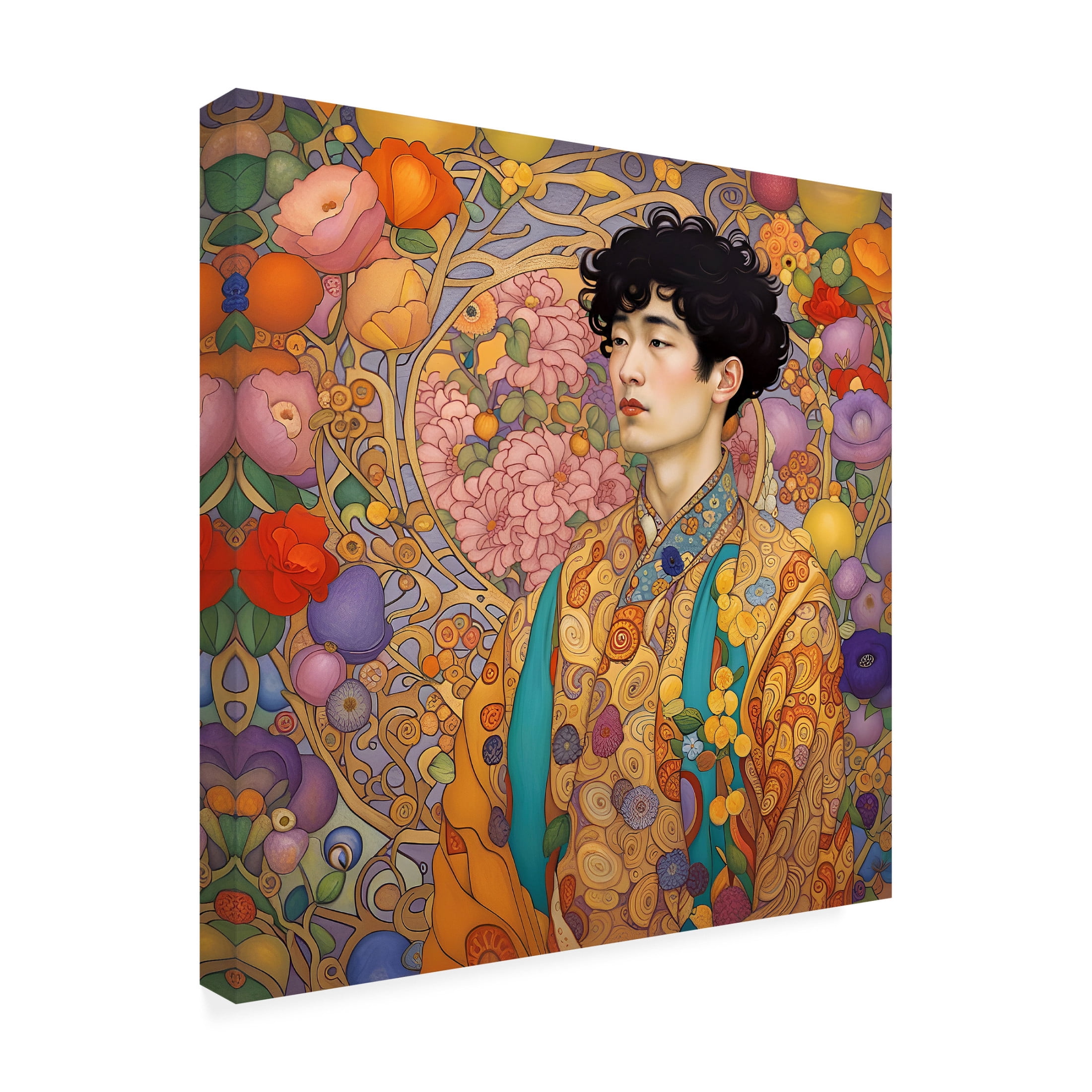 Canvas Wall Art - Tina Lavoie 'Art Nouveau Beauty XI' Wall Art for Living Room, Bedroom, or Office Décor by Trademark Fine Art - 18 x 18 Inches