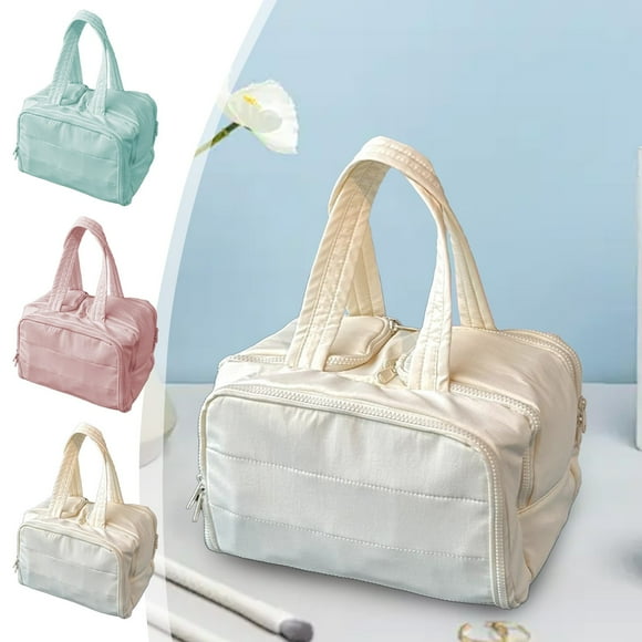 Bolsa de maquillaje de viaje de gran capacidad para mujer - Organizador impermeable de artículos de aseo con compartimentos, estuche cosmético portátil para viajes