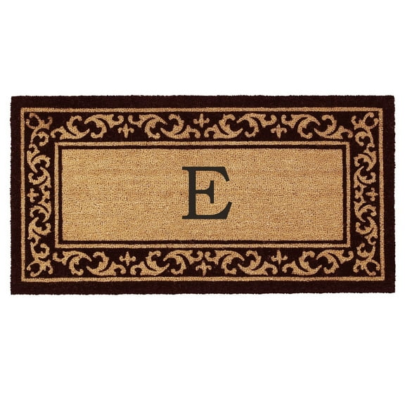 Calloway Mills Traditional Brown, Black, Multi-color Coir Indoor Doormat, 1' x 2'