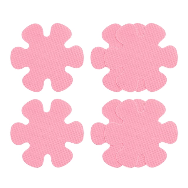 6uds Antideslizante Bañera Pegatinas Baño Ducha Piso 3.15 Antideslizante Pegatina Cinta Flor Estilo Calcomanías para Baño Cocina Bañera Escalones Escaleras, Rosado