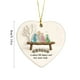 thumbnail image 3 of Adorno de la amistad con forma de corazón de vidrio marino, recuerdo de la amistad, adorno de corazón de la amistad para árbol de Navidad., 3 of 6
