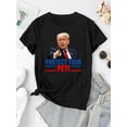 thumbnail image 2 of Camisetas de manga corta con estampado para niñas y niñas, de algodón, cómodas para uso diario, playera simple de veranoWomen'S Casual Crew Neck T-Shirt, Polyester Blend with Medium Stretch, Knit Fa, 2 of 7