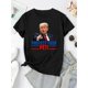 thumbnail image 2 of Camisetas de manga corta con estampado para niñas y niñas, de algodón, cómodas para uso diario, playera simple de veranoWomen'S Casual Crew Neck T-Shirt, Polyester Blend with Medium Stretch, Knit Fa, 2 of 7