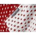 thumbnail image 6 of Sterling Creek Dawson Red White Star Muslin Throw Blanket Three Layers Lightweight Cotton Gauzy Blanket Throw, 6 of 9