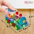 thumbnail image 3 of Light Up Train Toy for Toddlers - Transparent Gear Car Toys for Kids - Early Music Educational Crawling Toys - Flashing Lights and Battery Operated - Birthday for Boys & Girls, 3 of 8