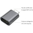 thumbnail image 5 of Adaptador USB C a USB (paquete de 2), Adaptador USB-C a USB 3.0, Adaptador USB Type-C a USB, Adaptador Thunderbolt 3 a USB hembra OTG para MacBook Air 2020, iPad Pro 2020 (gris espacial) brillar Electrónica, 5 of 5