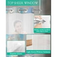 thumbnail image 4 of No Hook Shower Curtain with Snap in Liner, Summer Abstract Ocean Landscape Oil Painting Hotel Shower Curtains for Bathroom, Washable Shower Curtain Liner Set with Mesh Top Window, 60"x72", 4 of 6