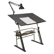 Studio Designs Zenith Height Adjustable, Adjustable Top Drafting Table in Black