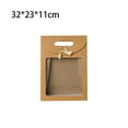 thumbnail image 3 of Moyic Ventana abierta Decoración Bolsa de regalo Kraft Tote Favores de fiesta Galletas de boda Envoltura de dulces Bolsa con asa Almacenamiento y organización del hogar 32*23*11cm, 3 of 6