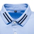 thumbnail image 4 of AIOPEON, Polos 100% de algodón para hombre, polos informales de manga corta de Color sólido para hombre, nueva ropa de diseñador de verano para hombre, 4 of 5