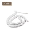 thumbnail image 3 of Unique Bargains Telephone Handset Cord, 4P4C 9.84 Feet Coiled Landline Phone Handset Cable for Home or Office White 4 Pack, 3 of 5