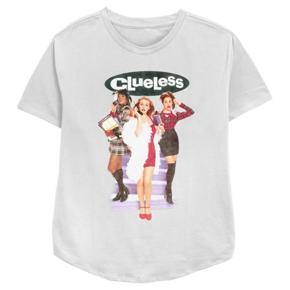 Women's Clueless Classic Poster  Graphic Tee White Medium