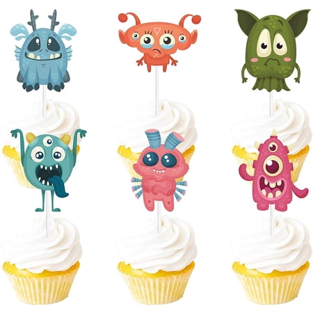 18pcs Red Glitter Dessert Cupcake Fantasy Horror Halloween...