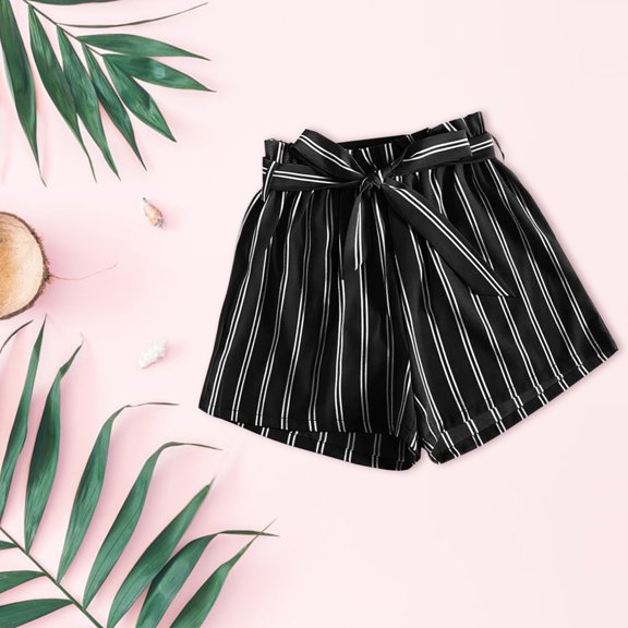 HAIJIE Womens Summer Shorts Summer Beach Lightweight Short Pants Cute Shorts Casual Shorts Going Out Shorts for Girlfriend Women Elastic Waist Embroidered Ruffle Shorts