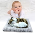 thumbnail image 1 of Ornement en Peluche de Chat Réaliste Ressemblant à un Chat Endormi, 1 of 1