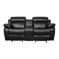 thumbnail image 3 of Lexicon Marille Double Glider Reclining Loveseat with Center Console in Black, 3 of 9