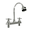Chrome, variant on RV Kitchen Faucet 8 Inch Widespread Metallic Camper Sink Faucet, 360° Flexible Gooseneck Swivel Sprayer Head with 2 Water Flow Modes for Campers Motorhome Mobile Home, Matte Black