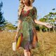 thumbnail image 4 of Vestido Arabesque de Manga Corta Traje de Verano para Mujer Ropa de Mujer Verano 2025 Vestido, 4 of 7