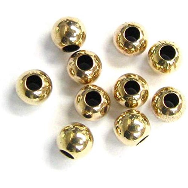 Wholesale 14K GoldFilled 4mm Round Seamless Spacer Beads (Larger Hole