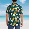 thumbnail image 5 of Haiem Tropical Fruit Printed Hawaiian Shirt for Men - Men’s Casual Beach Summer Shirts - Stretch Fabric with Modern Fit-XX-Large, 5 of 7