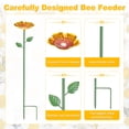 thumbnail image 2 of Uxcell 2-Pack Bee Watering Stations, 64cm/25 Inch Iron Bee Bath for Garden Water Feeder, Colorful Butterfly Bath Bowl for Outdoor/Garden/Yard Decor [Yellow/Rose Red], 2 of 6