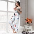 thumbnail image 6 of Picia Nautical Lighthouse Sailboat Womens Soft Woven Cotton Elastic Waistband Sleep Pajama Pant Lounge Sleep Pant With Pockets And Drawstring-XX-Large, 6 of 9