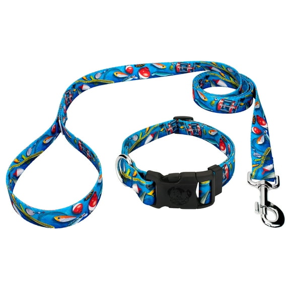 Country Brook Petz® Gone Fishin' Everyday Dog Collar and Leash, Large