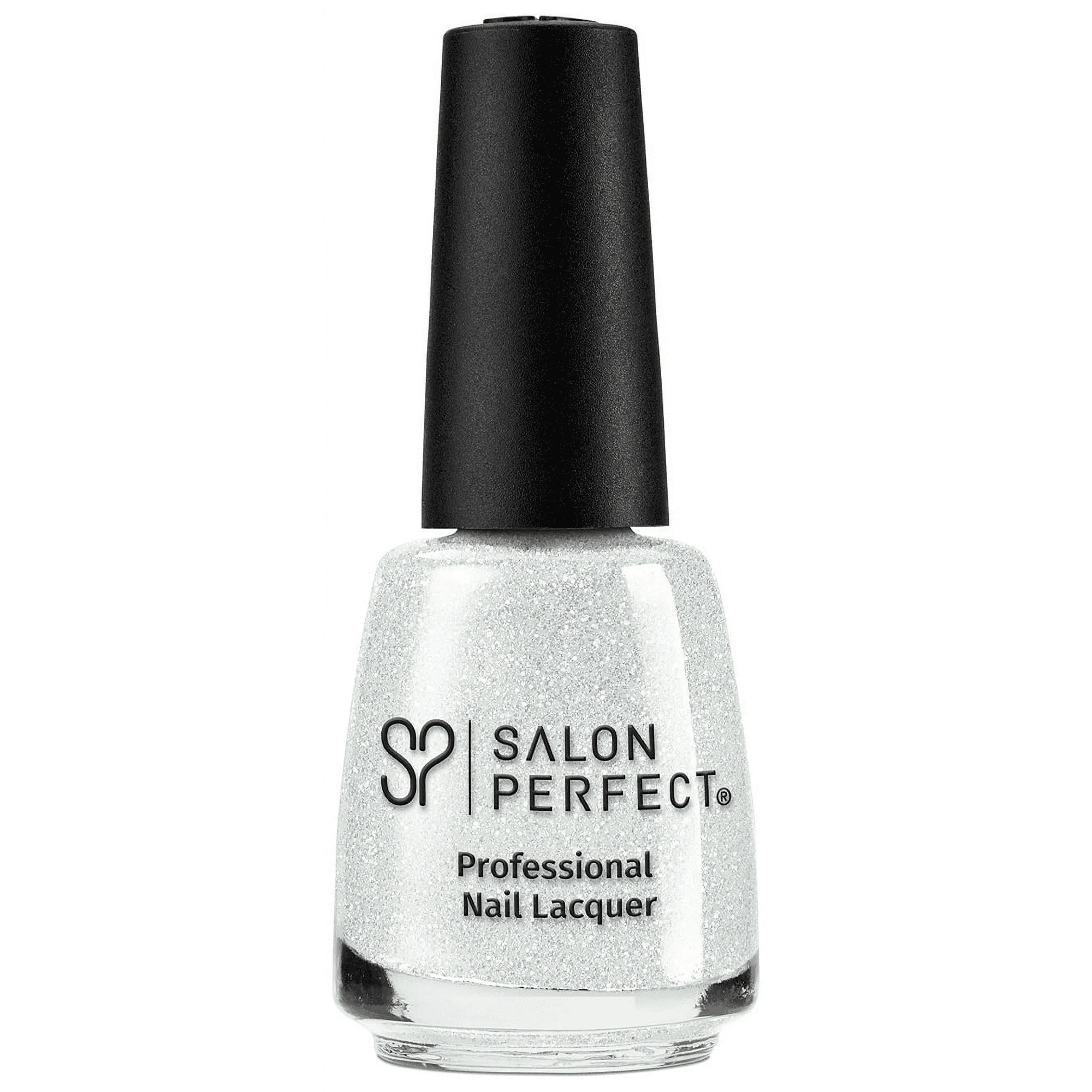 (2 pack) Salon Perfect Nail Polish, 349 She's a Star, White Glitter, 0.5 fl oz