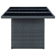 thumbnail image 4 of vidaXL Outdoor Dining Table Garden Porch Patio Table with Glass Top PE Rattan, 4 of 36