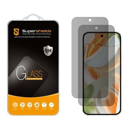 (2 Pack) Supershieldz (Privacy) Anti Spy Screen Protector Designed for Google Pixel 9 Pro/ Pixel 10 Pro, Tempered Glass, Anti Scratch, Bubble Free