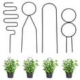 thumbnail image 1 of Plant Climbing Support Frame Flower Pot Support Climbing Pergola - Black Four-piece Set, 1 of 8